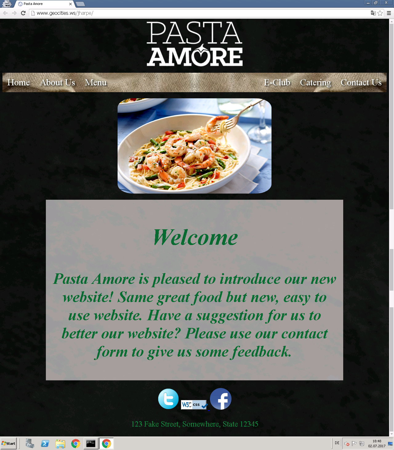 Pasta Amore Website